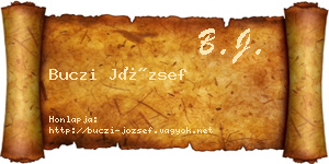 Buczi József névjegykártya